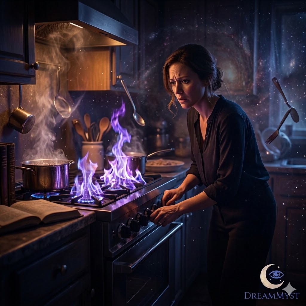 Soñar que no puedo apagar la cocina