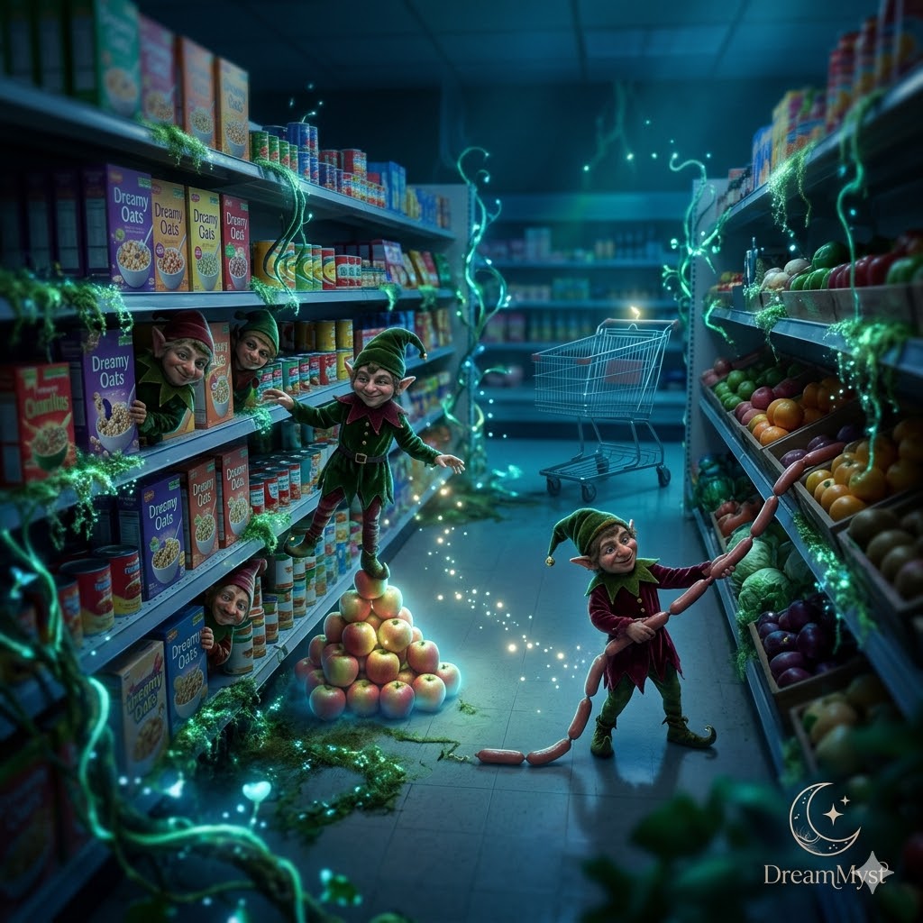 Soñar con duendes en un supermercado