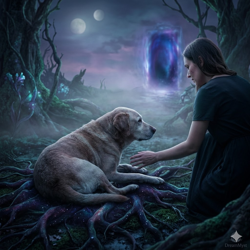Soñar que un perro moribundo esquiva la mirada de su dueña