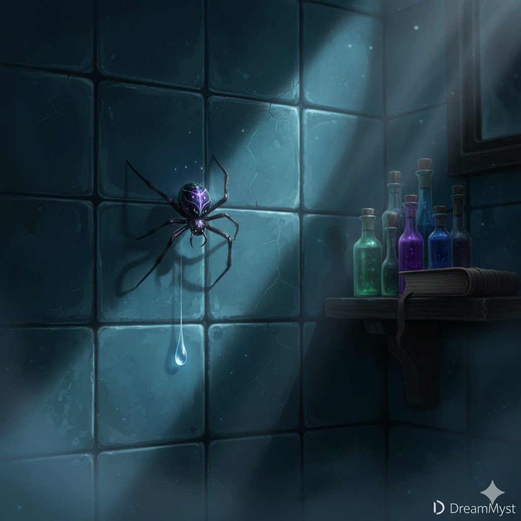 Soñar con una araña subiendo por los azulejos del baño