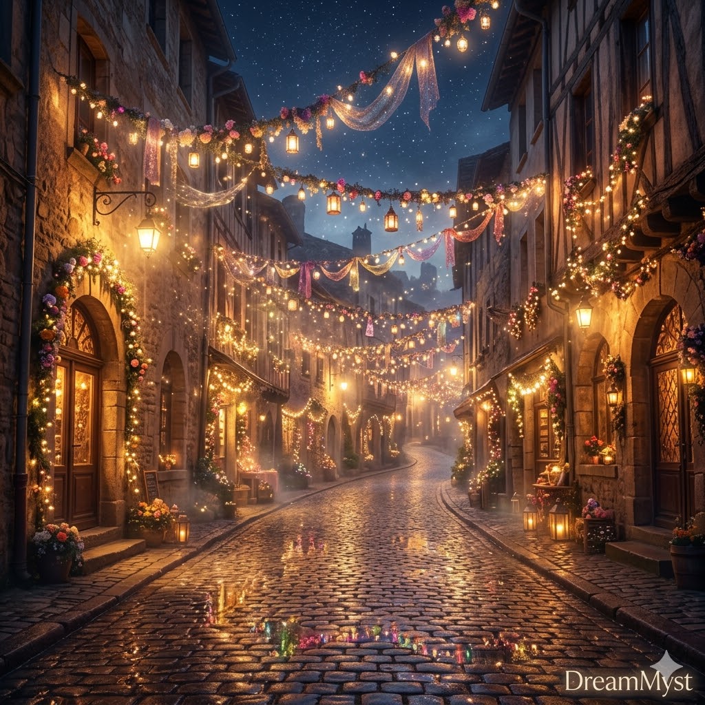 Soñar con calles engalanadas de fiesta