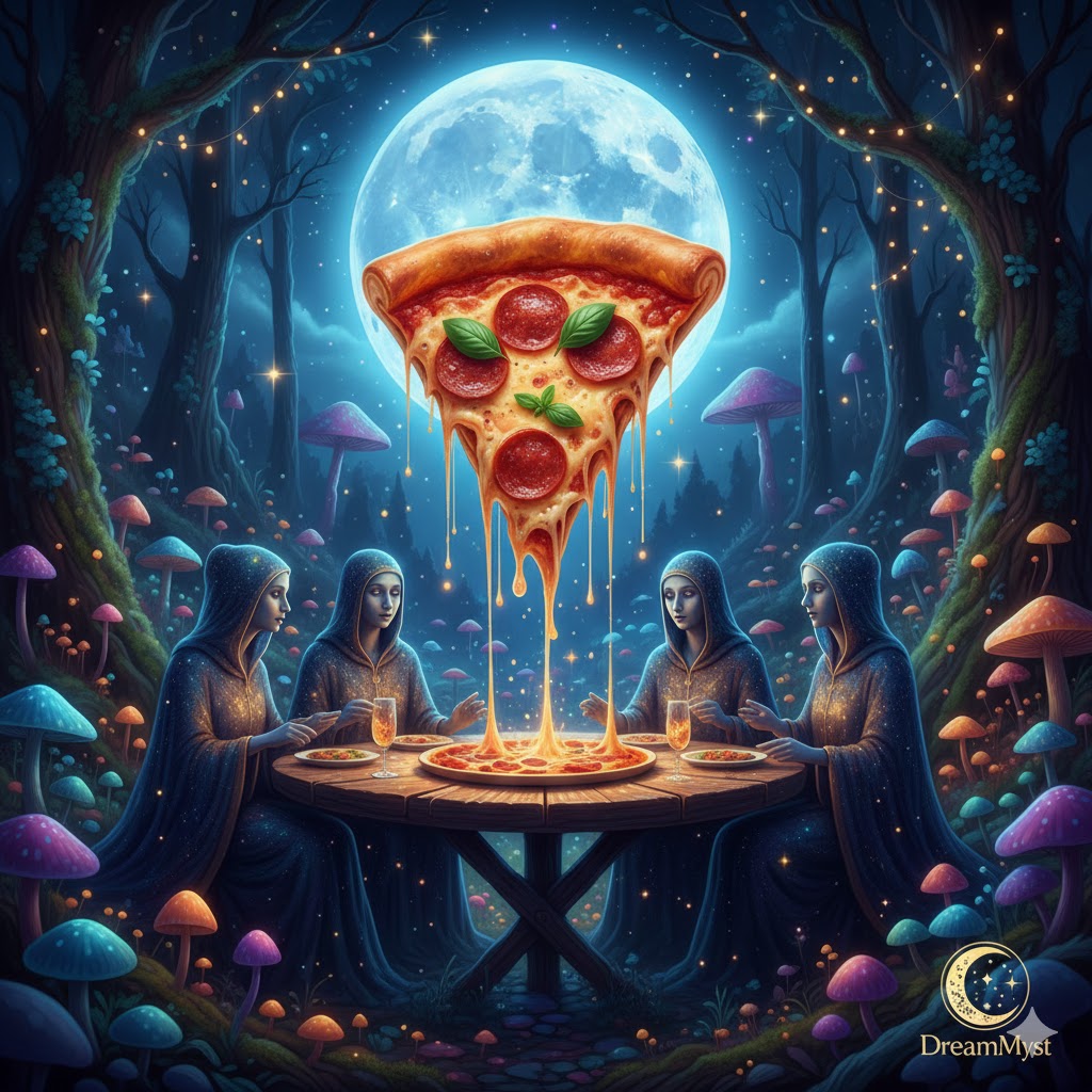 Soñar con comer pizza con desconocidos