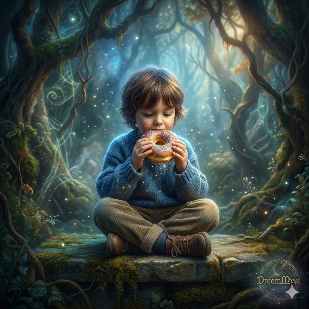 Soñar con verse a uno mismo de pequeño comiendo un donuts