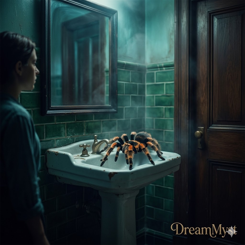 Soñar con una tarántula en el baño