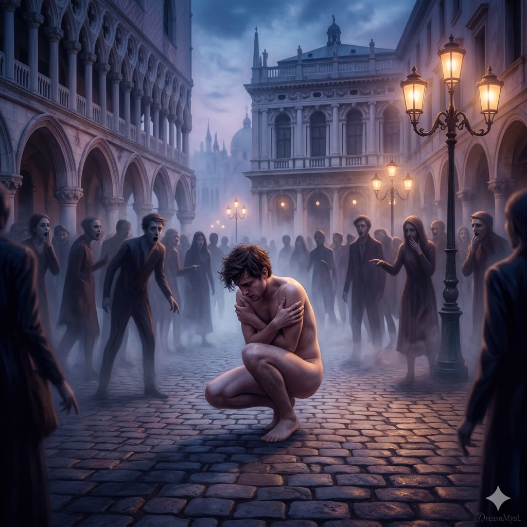 Soñar con estar desnudo en público